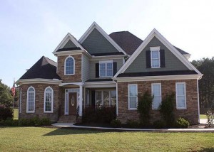 Stonewalled multi level house