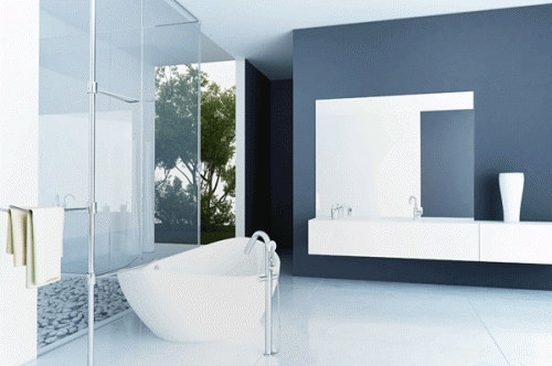 Bold Blue Wall Decorating Ideas for Bathrooms