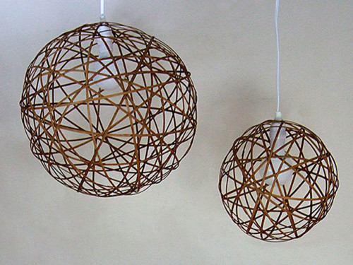 Bamboo orb lamp