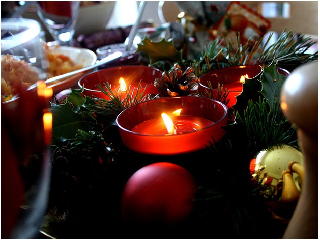 wooden Christmas tree table decoration