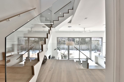 Baked White Oak Surface Staircase Designs