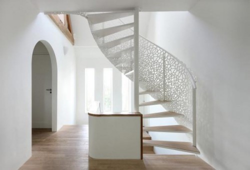 Laser-cut Lattice Staircase