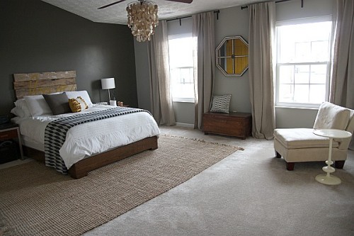 Throwing a rug in bedroom