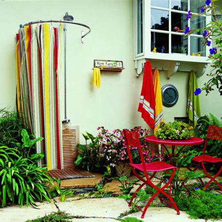 sunny spot outdoor shower design