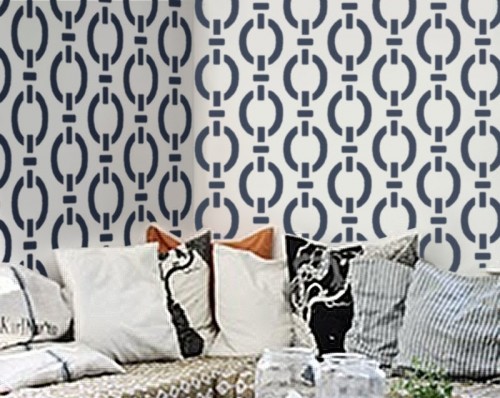 stencils in modern wall home decor