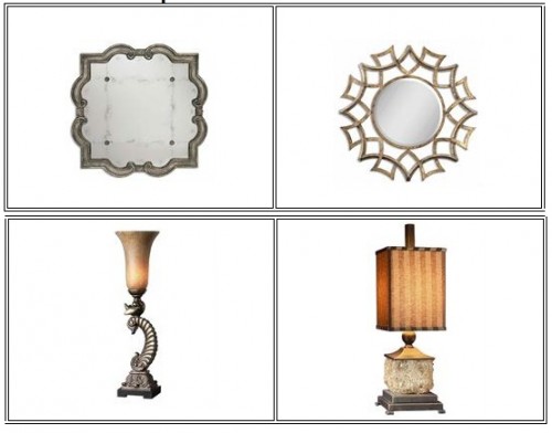 mirrors and lamps