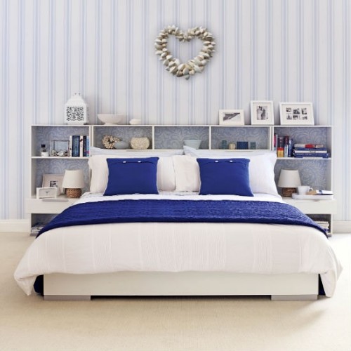 Dusky blue bedroom