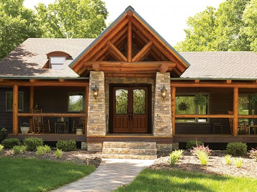 Rustic style patio doors