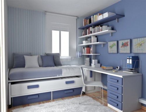 Small blue bedroom