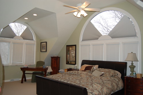 Cellular moveable arches shades