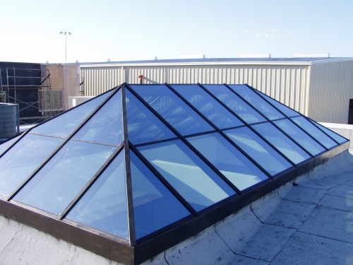 Hip ridge skylights