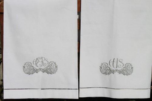 Embroidered guest towels