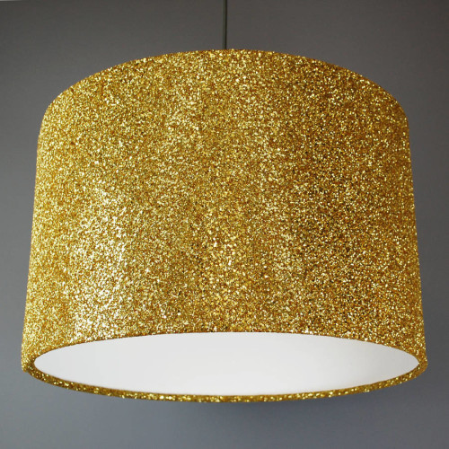 Lamp covered in sequins and glitter