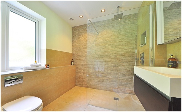 Take the tiles in the shower up to the ceiling