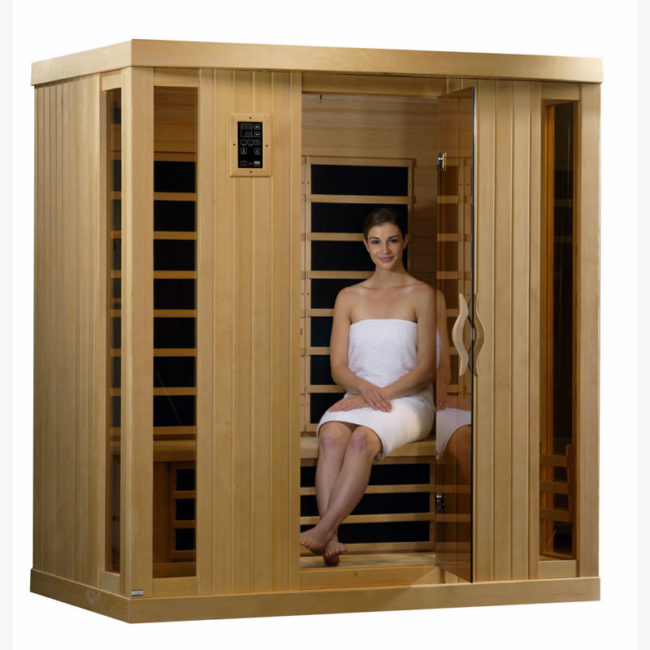 Wardrobe attached with sauna room