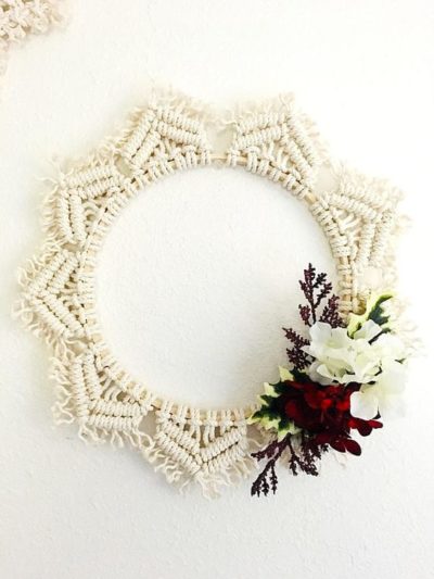 Macrame Natural Wreath Pattern