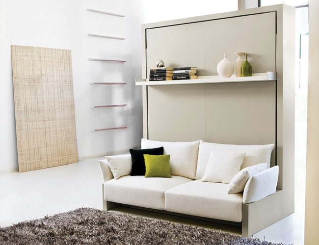 Wall Bed And Sofa Ideas, Murphy Bed And Comfortable Sofa In One